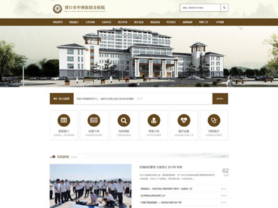 中西医结合医院网站建设制作设计