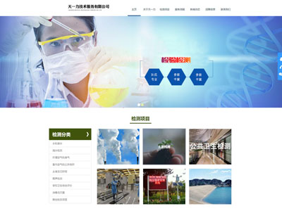 环保环境卫生食品检测公司企业网站制作